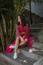 The Ochre & Pink Flutter Gown