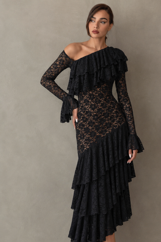 The Noir Lace Layered dress