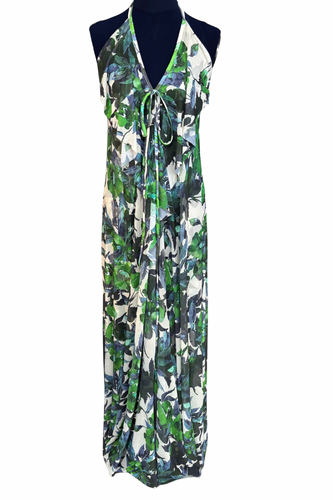 The Frill Neck PowerMesh Gown