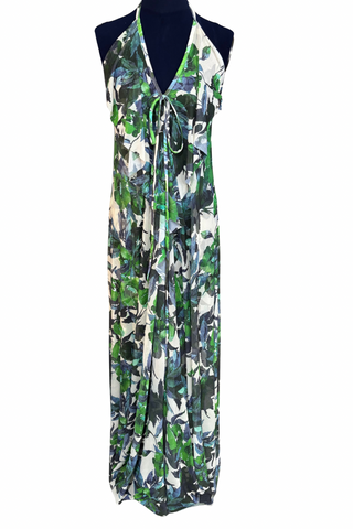 The Frill Neck PowerMesh Gown