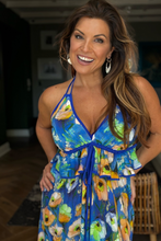 Halter Bloom contrast dress