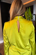 Silk-Feel Sateen Origami Blouse