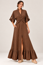 The Cacao Stripe Maxi dress