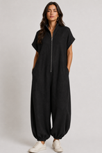 Luna Linen Jumpsuit Noir
