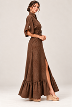 The Cacao Stripe Maxi dress