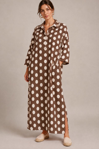 Cocoa Dot Shirt dress
