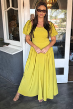 Flounce Sleeve Midi Dress