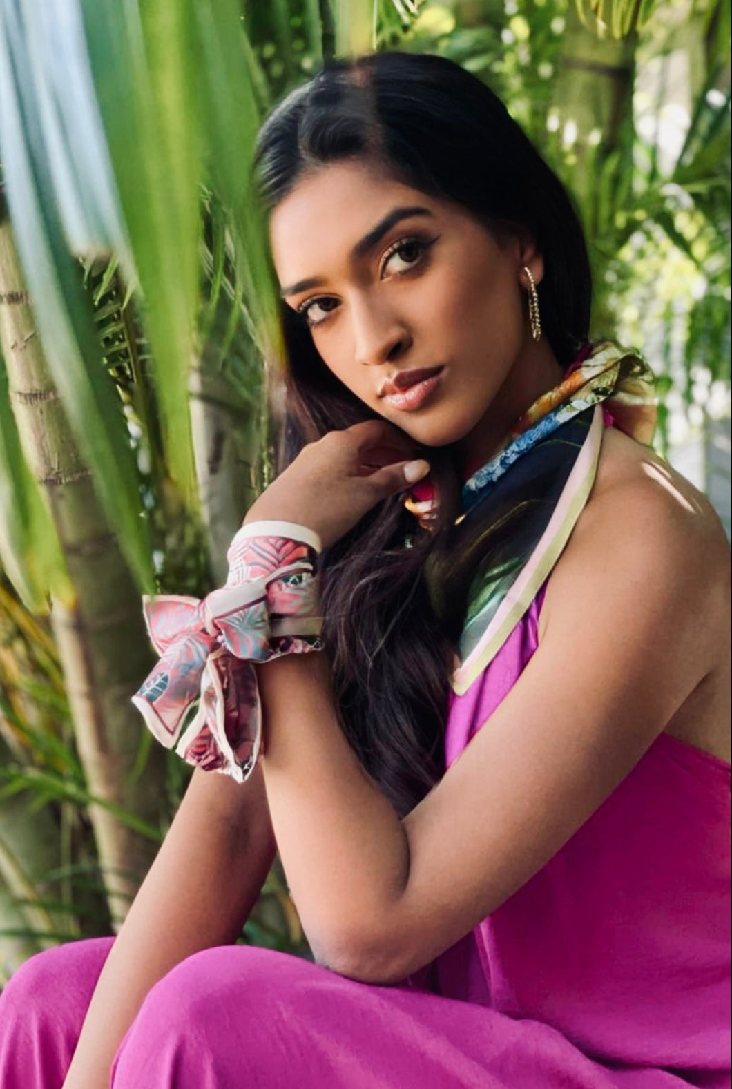 The Floral Canvas Scarf