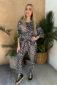 Spot-on animal print leisure set