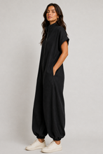 Luna Linen Jumpsuit Noir
