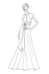 The High Neck Full Bias Gown