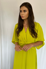Lime Airflow Knot Dress