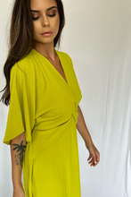 Lime Airflow Knot Dress