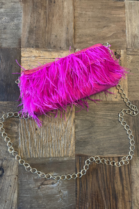 Majestic Magenta Ostrich Bag