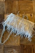 Silver Mirage Ostrich Bag