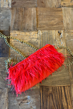 Scarlet Affair Ostrich Bag