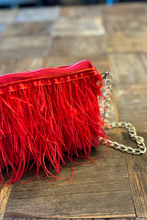 Scarlet Affair Ostrich Bag