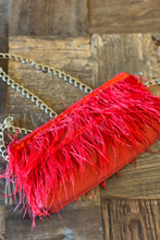 Scarlet Affair Ostrich Bag