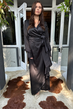 Serene Satin Gown Noir