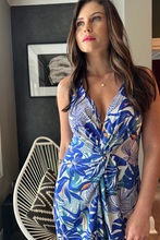 Tropical Breeze Knot-Front Cocktail Dress