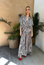 Abstract Zebra Boho gown