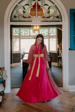 The Ochre & Pink Flutter Gown