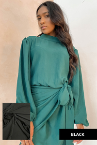 Ray Turtle Neck Tie Dress