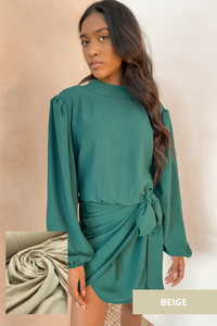 Ray Turtle Neck Tie Dress