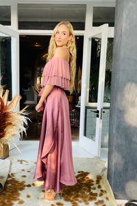 Rose Wrap & Ruffle Bodysuit