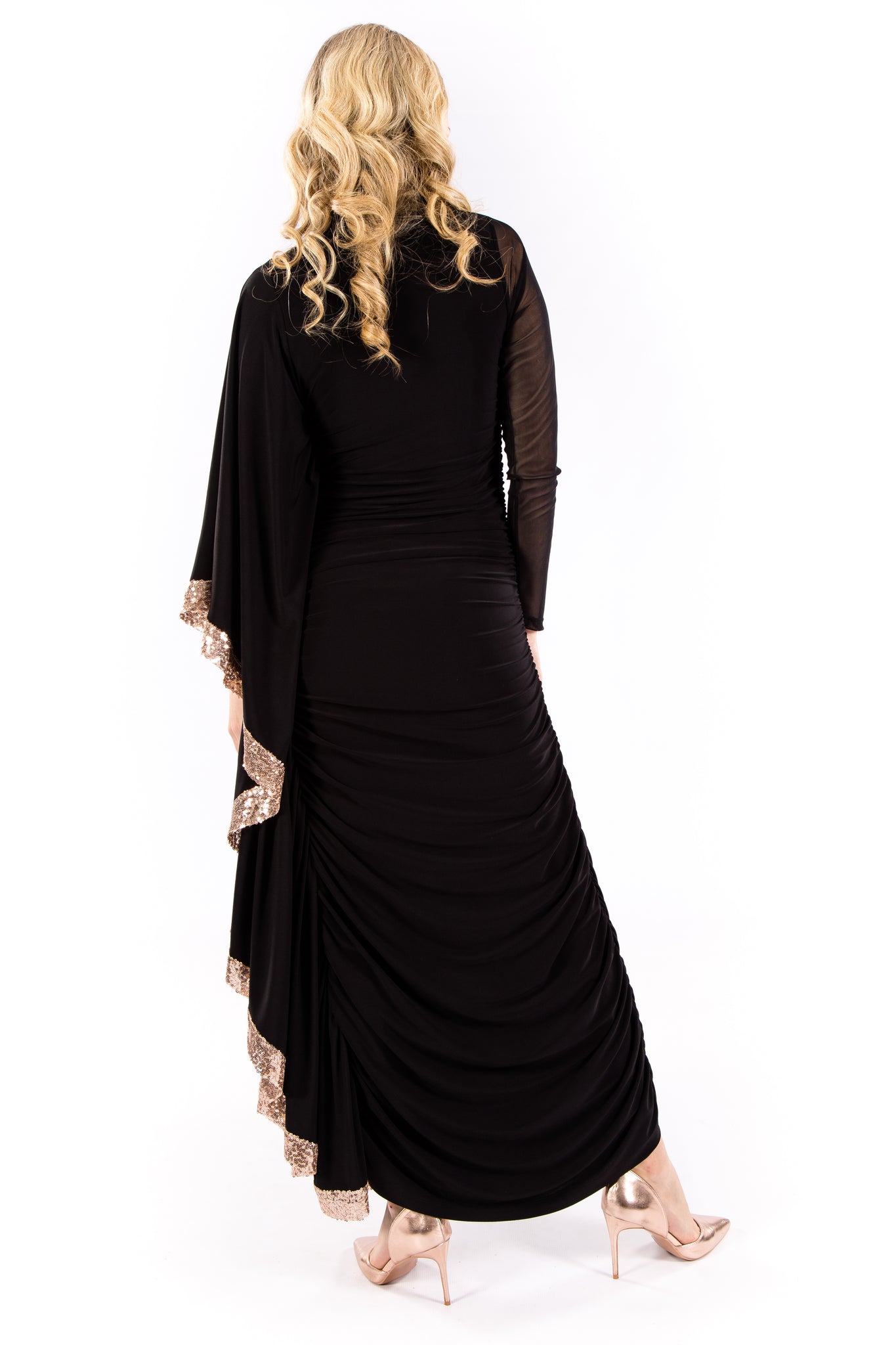 Batwing evening gown sale