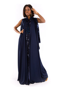 Navy Slouch Gown