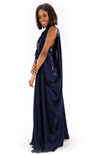 Navy Slouch Gown